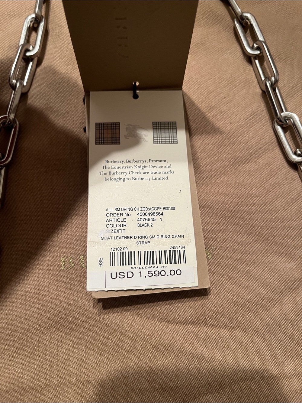 Small Burberry D-Ring Leather Bag - Picture 11 of 12